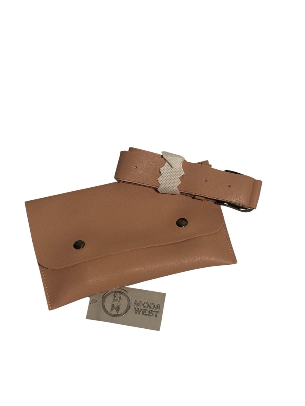MODA WEST Pink Belt Bag with Decorative Buckle NWY